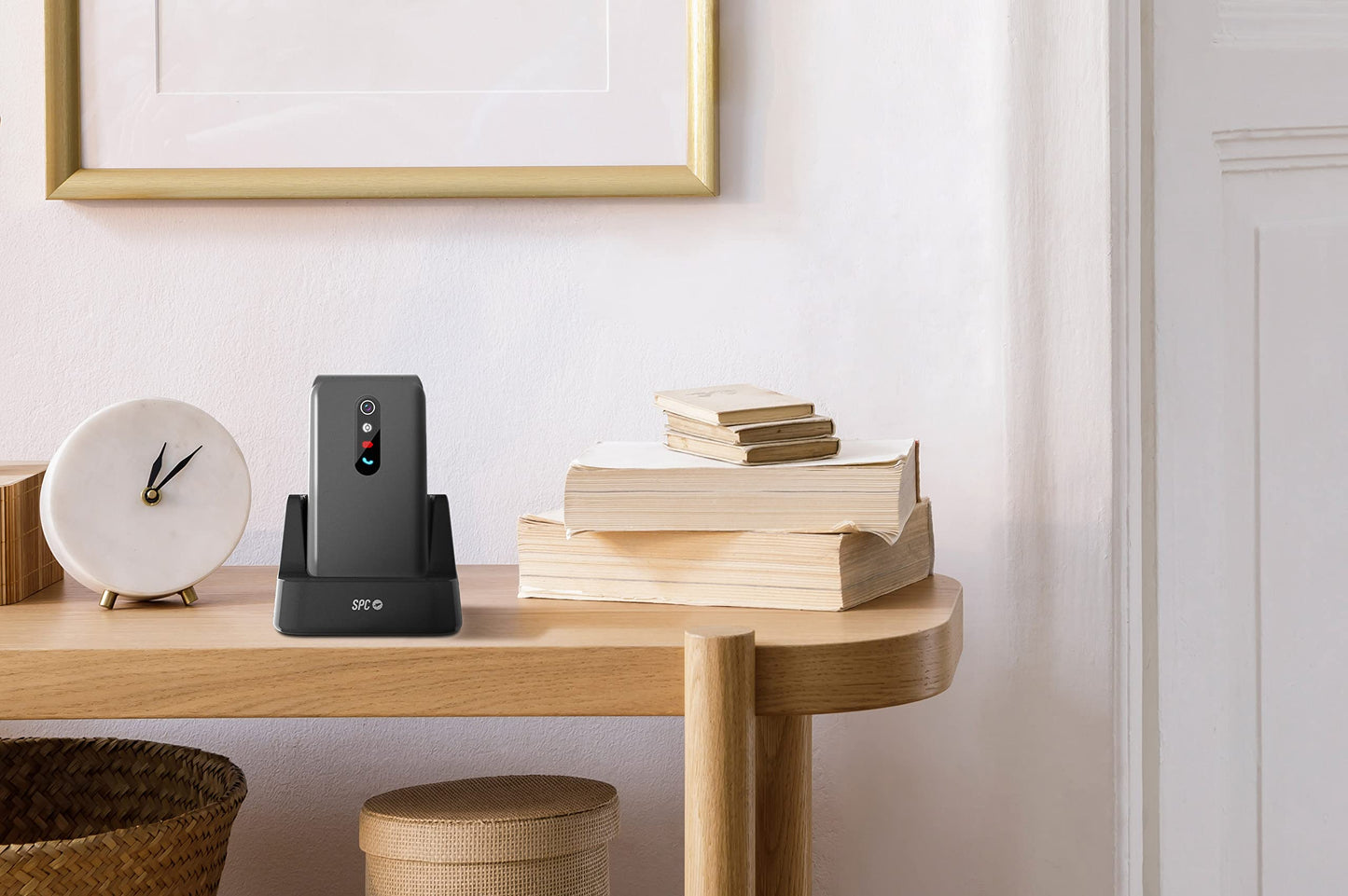 SPC Stella 2 - Teléfono móvil de Tapa para Mayores, Botones y Teclas Grandes, fácil de Usar, configuración remota, botón SOS, USB-C, 3 memorias directas, Base de Carga, Color Negro