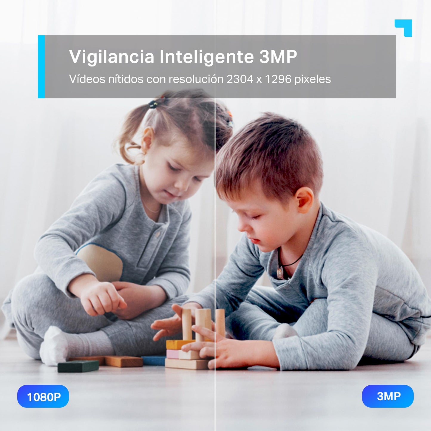 Tapo C210(2-Pack) - Cámara IP WiFi 360° Cámara de Vigilancia 2K (3MP),Visión Nocturna Admite Tarjeta SD hasta 512 GB, Detección de Movimiento, Control Remoto, Compatible con Alexa