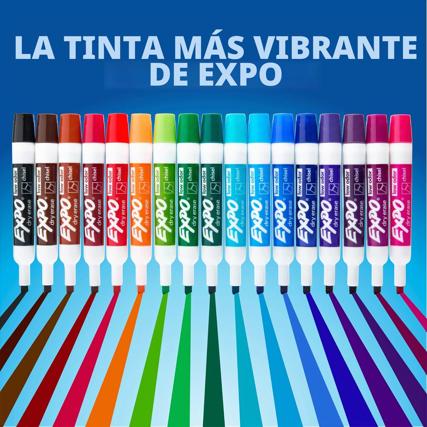 Expo 2 Low-Odor Dry Erase Markers, Chisel Tip, 4-Pack, Black by Expo
