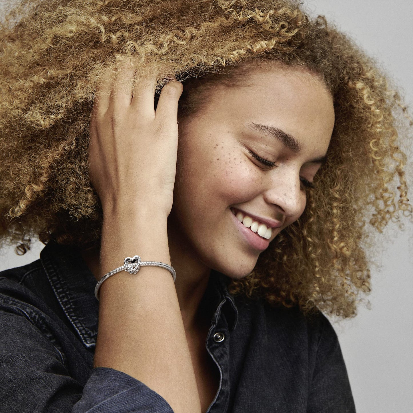 Pandora Icons Dije con diseño de corazón y símbolo de infinito de plata de ley