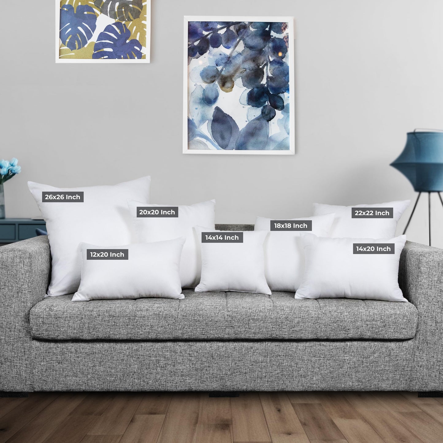 Utopia Bedding Relleno de Cojín 45 x 45 cm (2 Unidades), Almohadas de Sofá (Blanco)