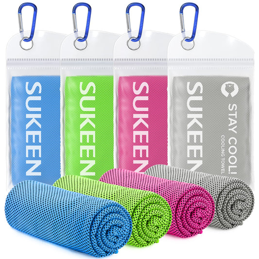 Sukeen Toallas de Enfriamiento (Pack de 4) — Golf, Deporte y Mascotas