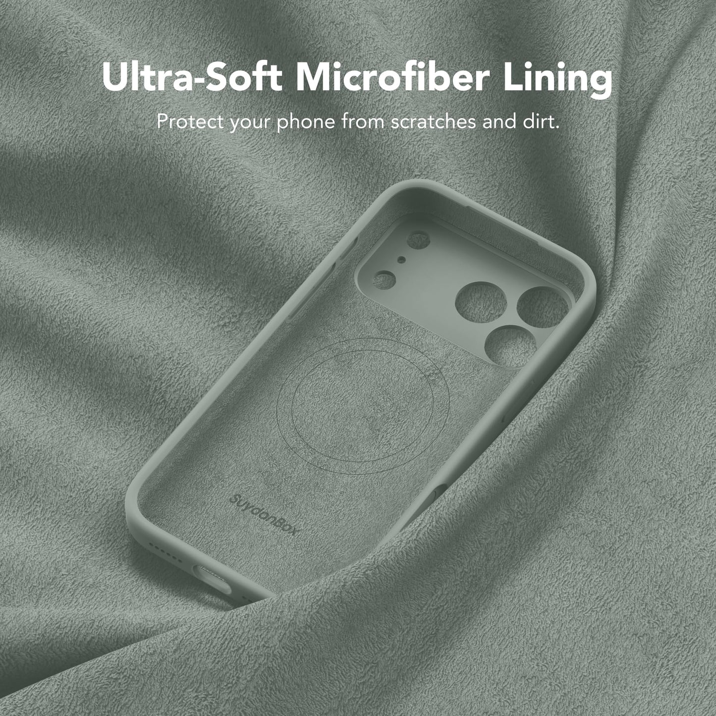 SuydanBox Funda magnética para Phone Pro Max, compatible con MagSafe, protección completa de la cámara, protector de pantalla, funda protectora de silicona a prueba de golpes para teléfono Pro Max de