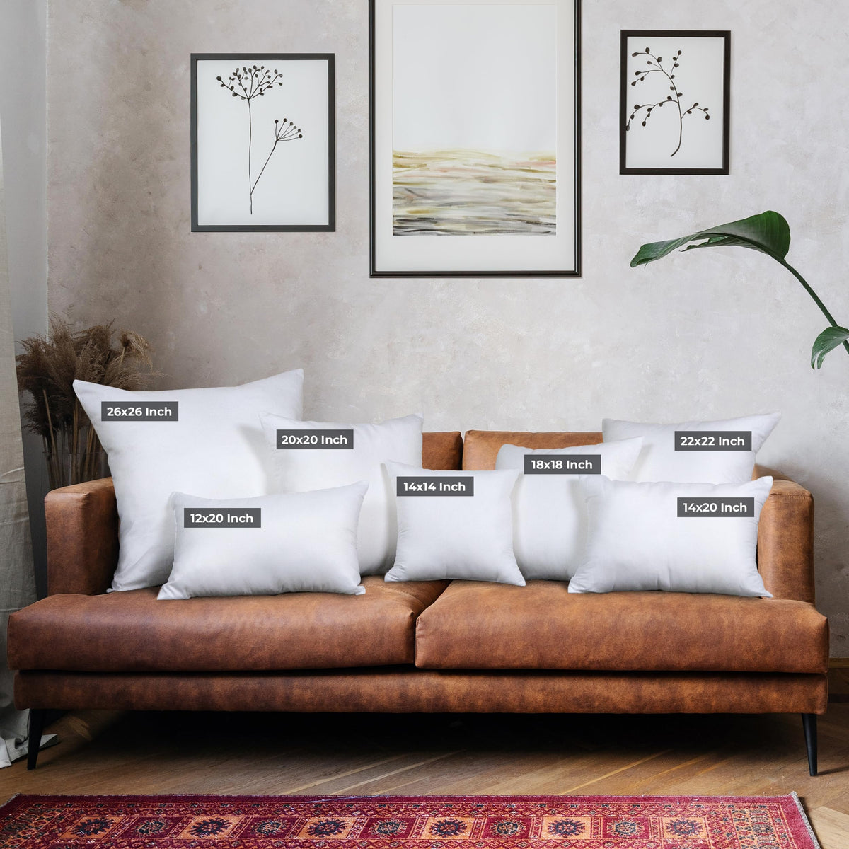 Utopia Bedding inserción de Almohada Decorativa (2 Paquetes) Cuadrado 18x18 sofá y Almohada de Cama de poliéster de algodón