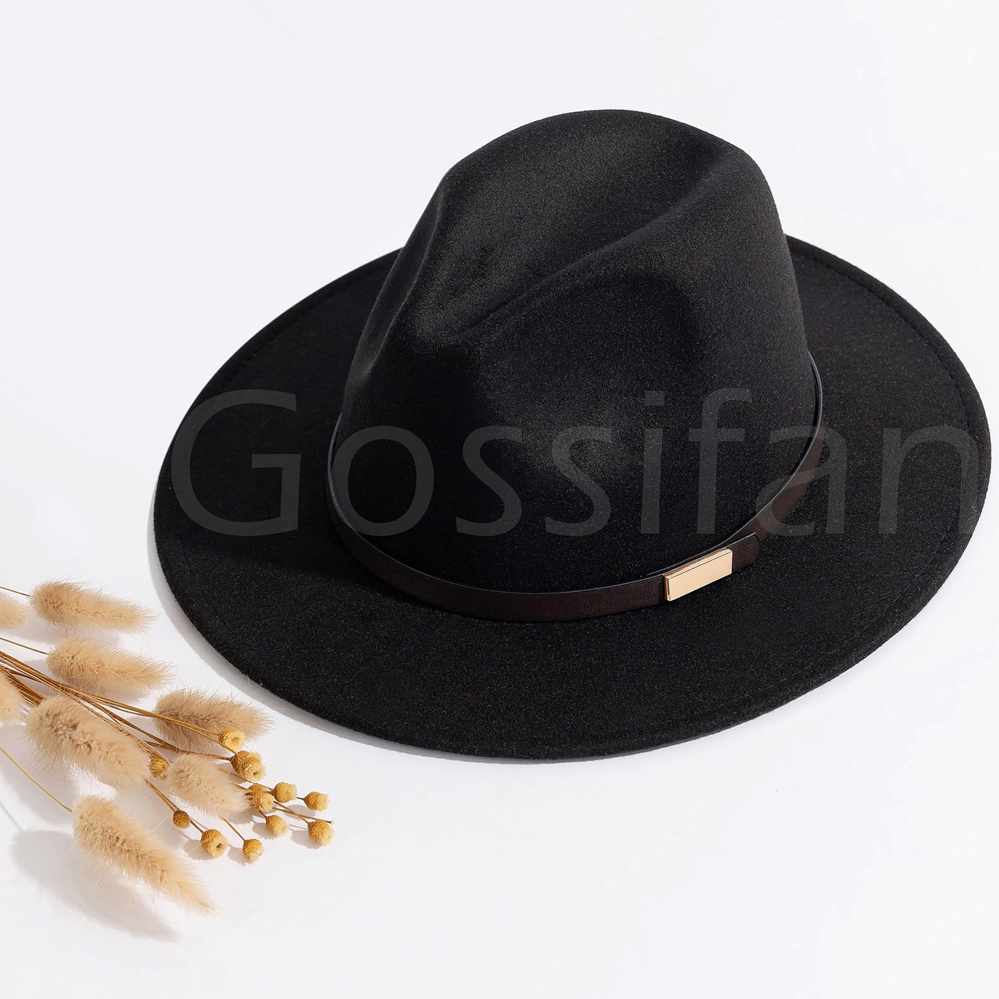 Gossifan Wtt647 Fedora, A-Belt Negro, 7 1/4/7 3/8 para Hombre