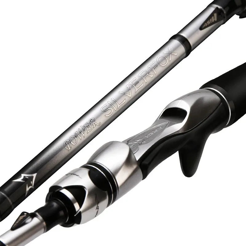HSD Fishing Rod K Shape Brand Guide Casting Rods High Carbon Materials Silver FOX 2 Sections Casting Fishing Rod
