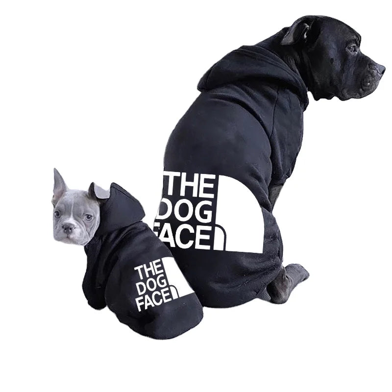 JXANRY XS-9XL Puppy Dog Designer Clothes Summer Hoodies for Small/Medium/Large Dogs Face Brand Printing Polyester