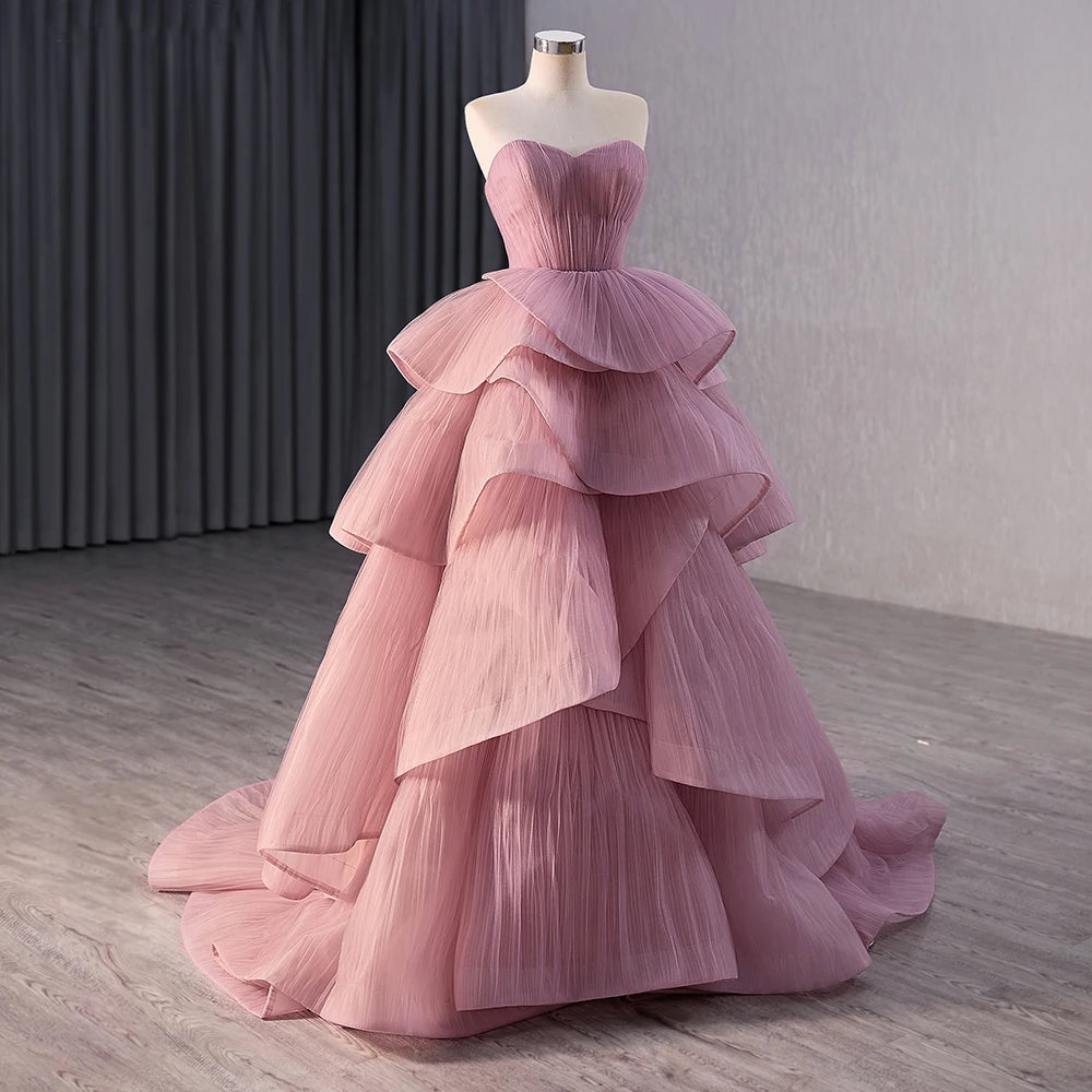 Jancember 241013 Elegant Sleeveless Ruffle Evening Party Women's Dresses