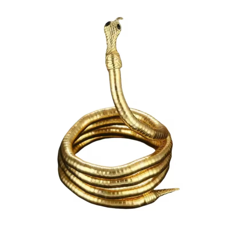 Wholesale Fashion Luxury Exaggerated Snake Shaped Sliver Necklace Personalized Winding Snake-shaped Jewelry Necklace for Women