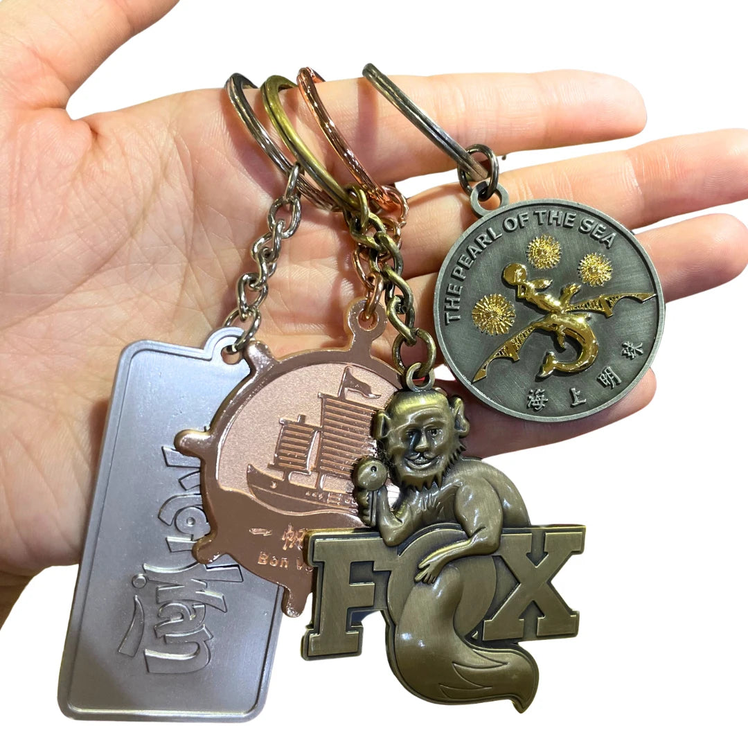 Sport Team Business Metal Craft Old Fashion Antique Custom Zinc Alloy Keychain Manufacturer