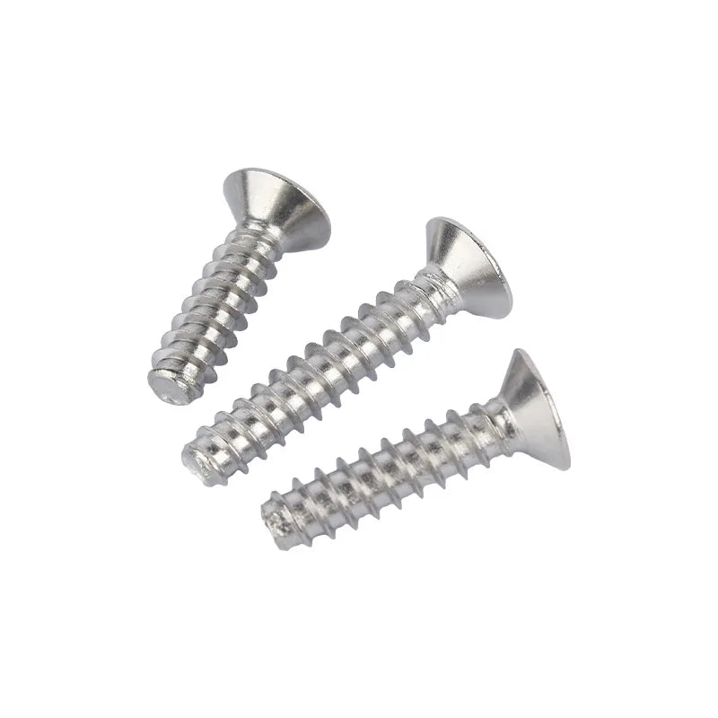 304 Stainless Steel Cross Slot Countersunk Head Cut Tail Small Screw Fan Cooling Slotted KT Flat Head Flat Tail Screw