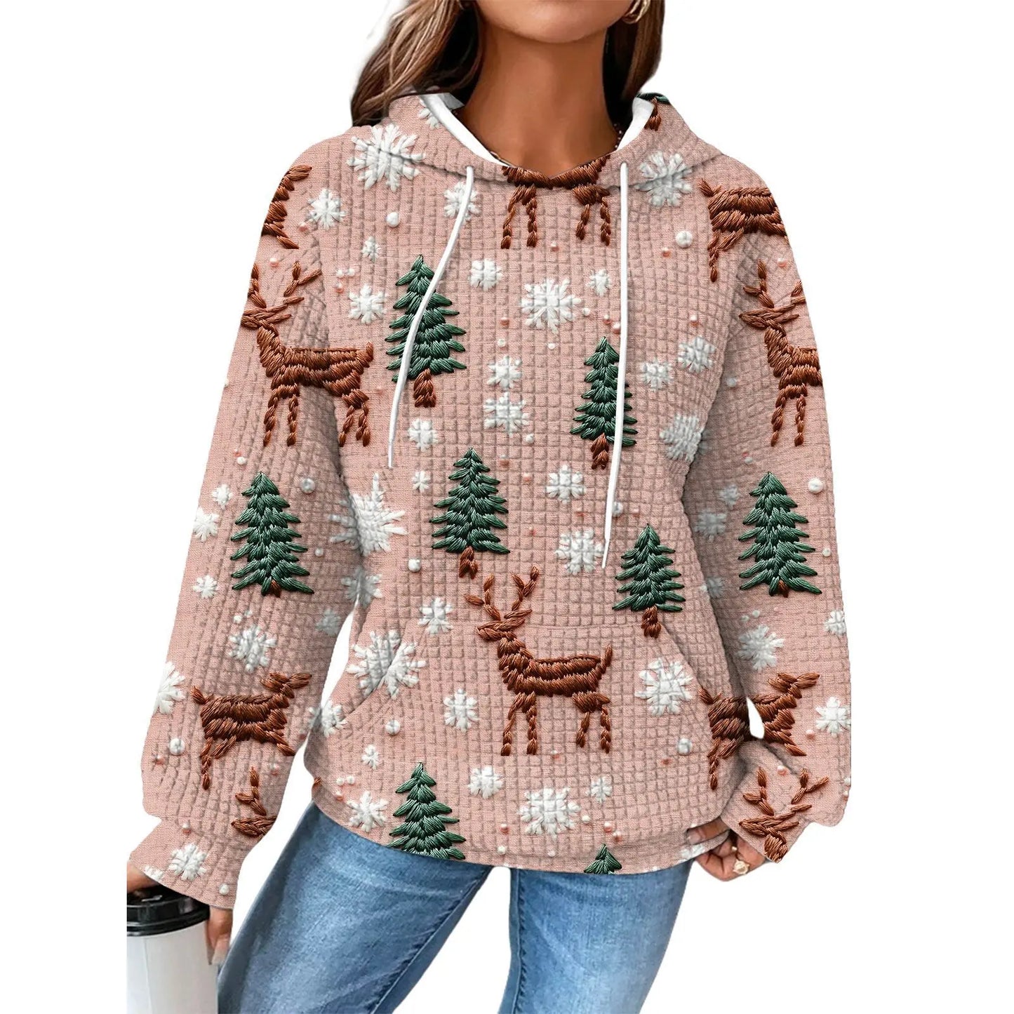 2025 European and American Cross - Border Foreign Trade Women's Hoodie 3D Digital Printed Hooded Sweatshirt