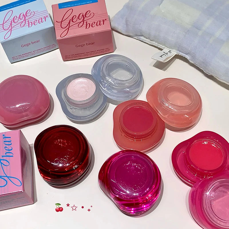 Gege Bear Bulk Wholesale Glitter Lip Gloss & Cheek Balm Cream Long Lasting Moisturizing Waterproof 4g OEM/ODM Support