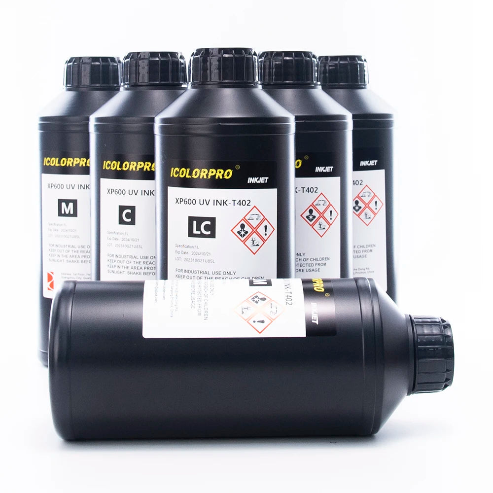 Hot Selling XP600 SOFT Uv Ink Led Curing Ink for Ep 1800 1390 Xp600 Dx5 Head Uv Ink for Flatbed Printer