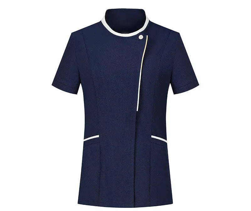 OEM custom logo embroidery printed design Men's and women's cleaning work clothes summer thin short-sleeved hotel  uniform