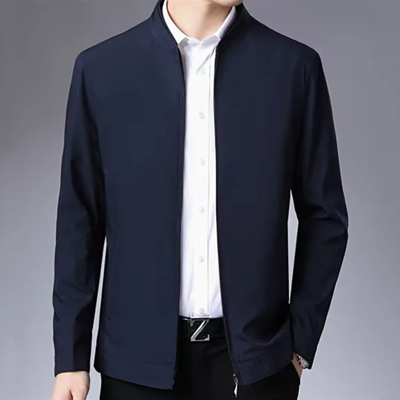 Oem Customized logo Design Men's Coat Spring and Autumn New Men's Tops Loose Stand up Casual Jacket