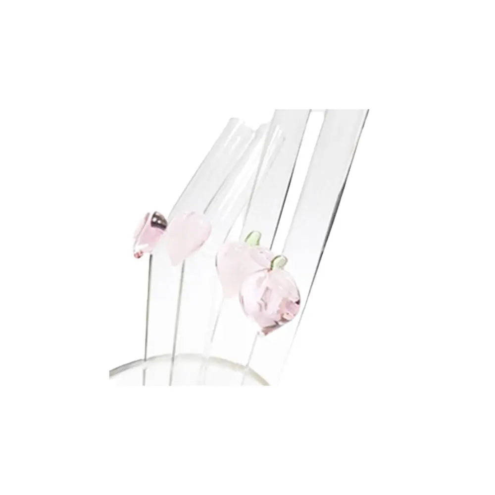 Hand Blown Borosilicate Glass Butterfly Eco-friendly CE Certified Clear Custom Logo Bar Accessories Drinking Straws Food Safe