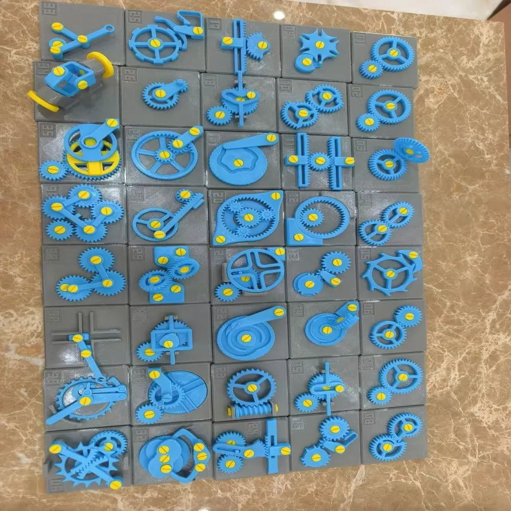 40-Piece 3D Printed PETG Gear Models (80x80mm) for Science Teaching & Educational Use-YASIN Brand
