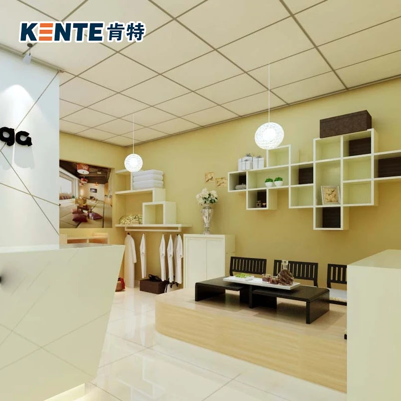 Kente 2*2 Modern Square Acoustical Cheap Heat Insulation Damp Fire Resistant Smoke Prevention Noise Reduction Fire Rating
