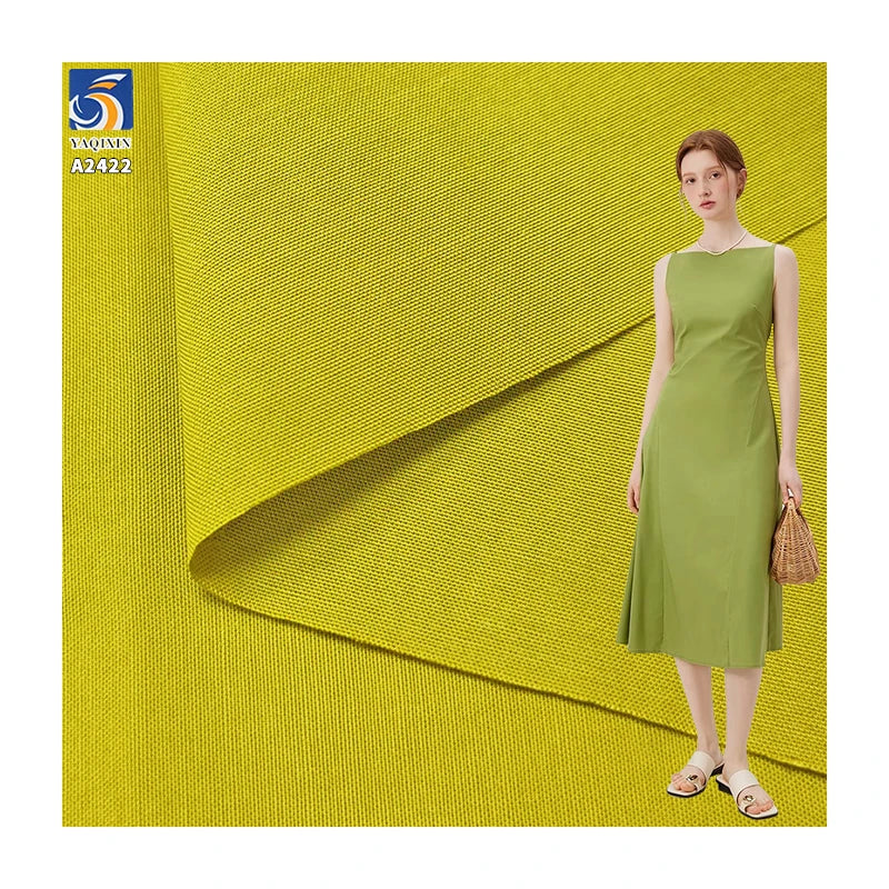 A2422 140g/m² 55% Cotton 45% Lyocell Washed Cotton Plain Poplin Fabric Soft and Skin-Friendly Shirt Dress Fabric