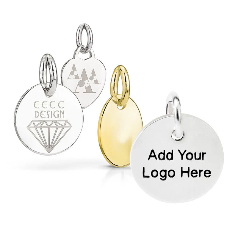 Cheap Bulk Custom Designer Metal Jewelry logo Charm for Bracelet