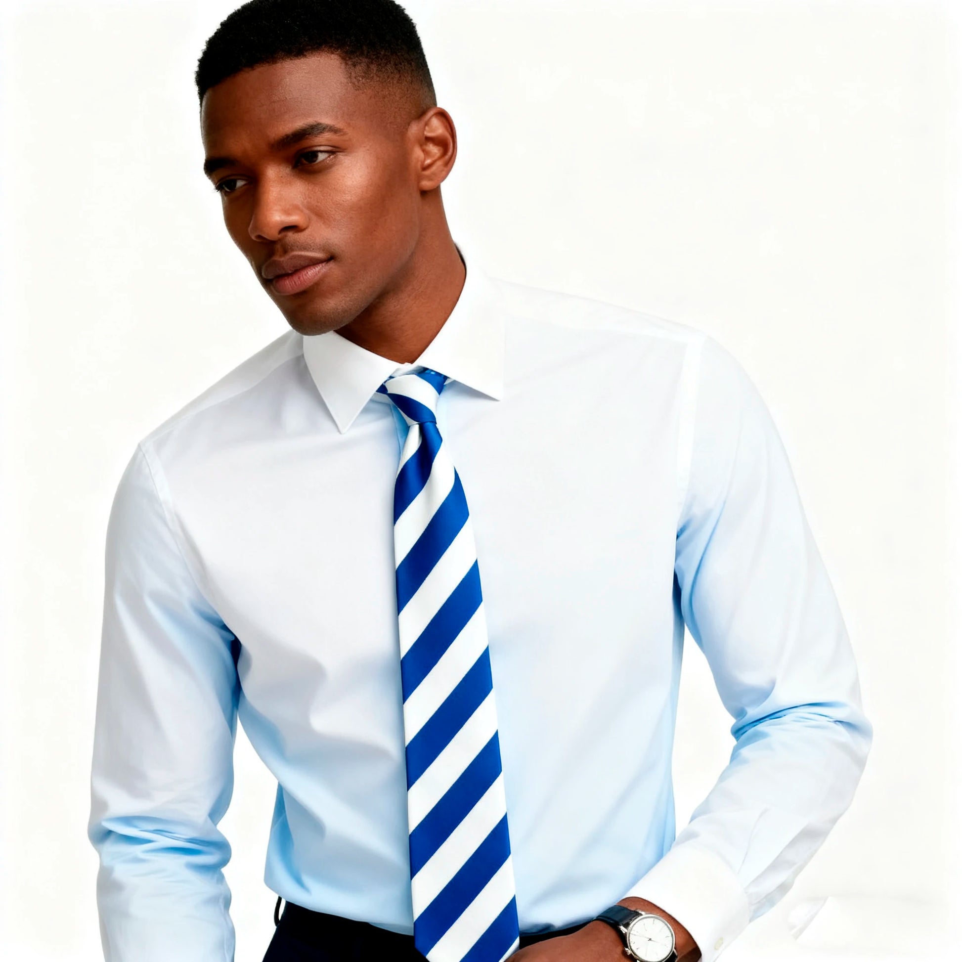 Fraternity Phi Beta Sigma Blue White Stripe Bowtie Sorority Silk Neck Tie Custom Fraternity Sorority Neckties Stripe