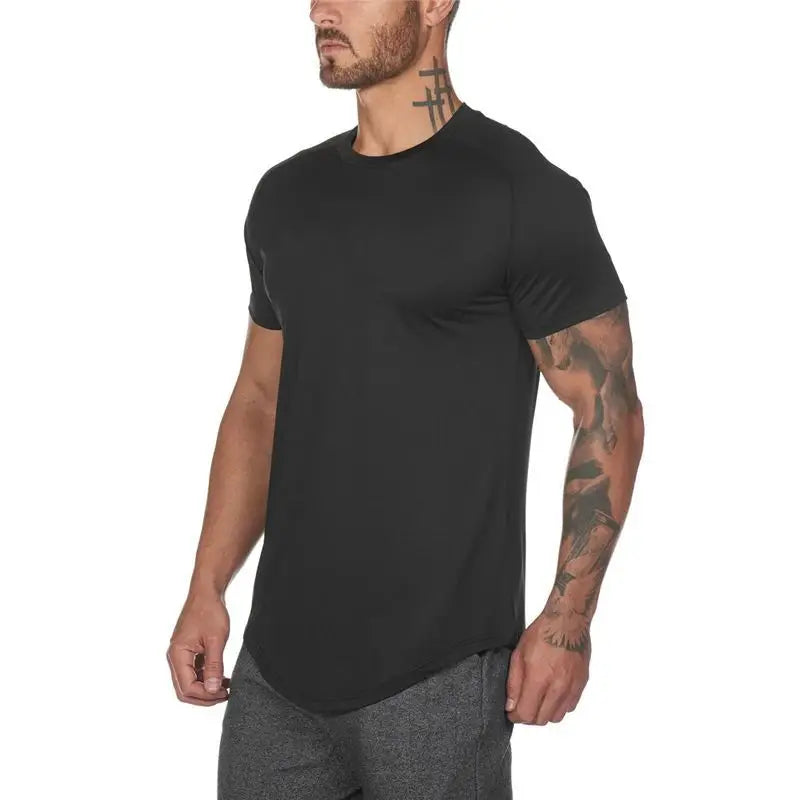 Oem customized mesh tshirt clothing tight gym mens summer new brand opps tee