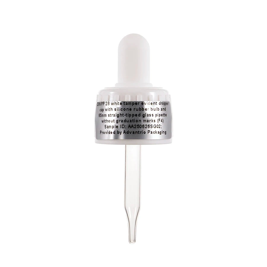 Best Price Thermoplastic Rubber Glass Pipette Droppers Smooth White Glass Dropper for Glass Syrup Bottle