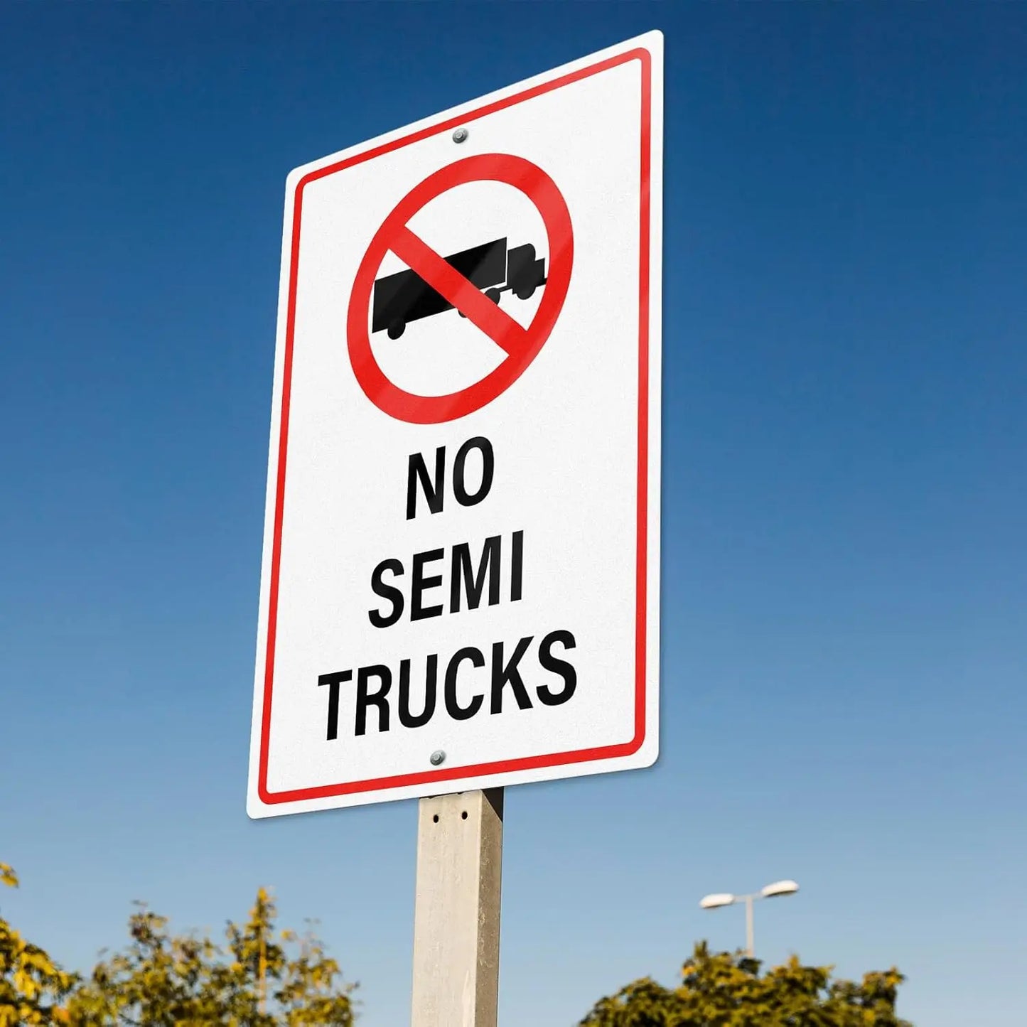Prohibition of Semi-trailer Truck Signs rust Proof Aluminum Waterproof Reflective Parking Warning Signs