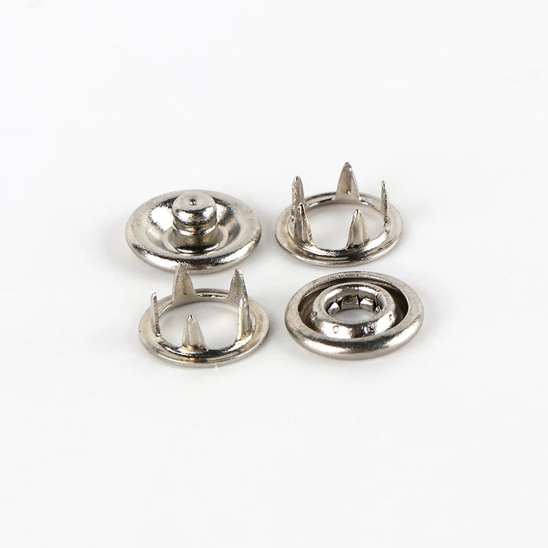 Custom 222# 9.2mm 9.5mm Silver Colorful Kids Clothes Stainless Steel Snaps Buttons Brass Metal Button