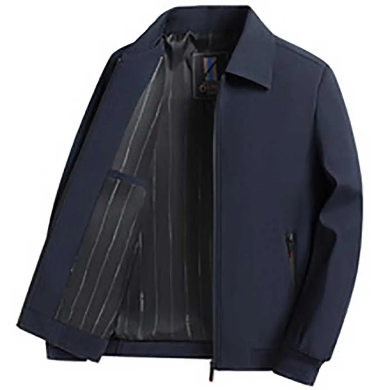 OEM Custom Logo Embroidery Men's Executive Coat Spring and Autumn High-end Business Casual Clothing Middle-aged Jacket