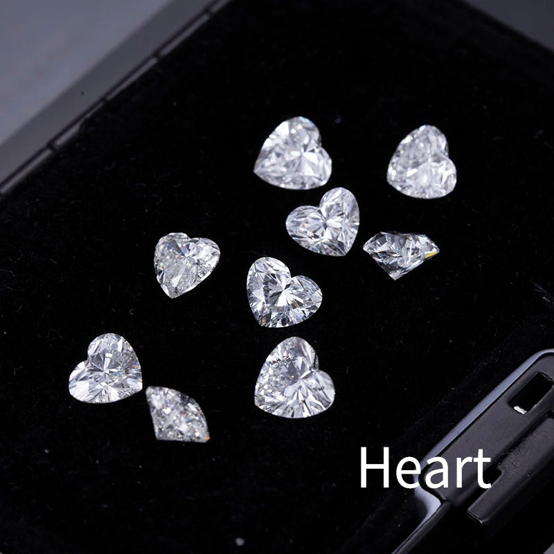 3X3mm - 6X6mm HPHT DEF VS Melee Heart Cut Lab Created Diamond Fancy Loose Lab Grown Diamond
