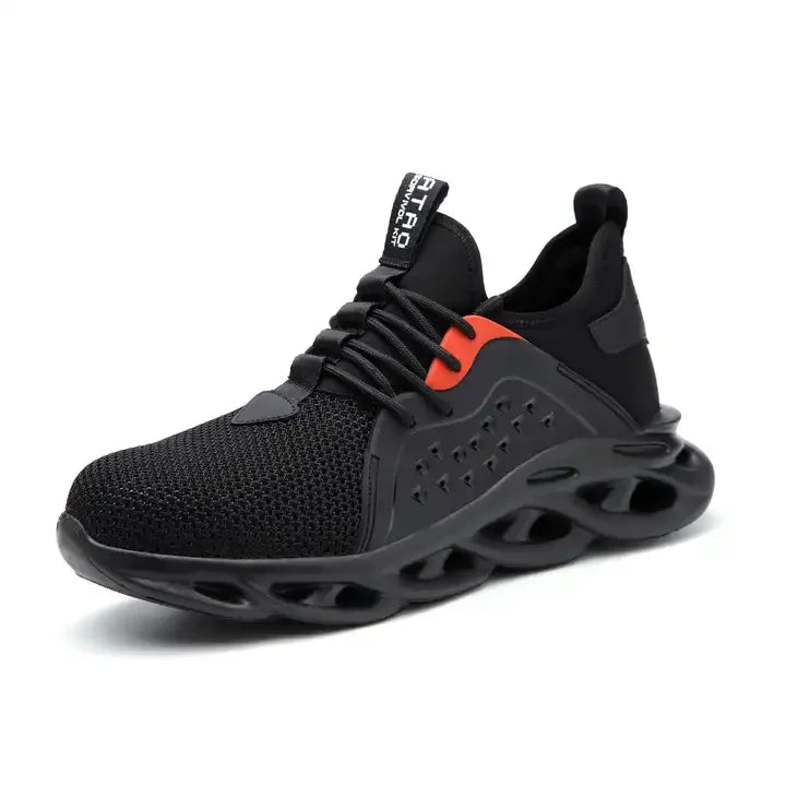 New Men Anti-slip Anti-puncture Construction Safety Shoes Lightweight Steel Toe Cap Work Shoes for Restaurant