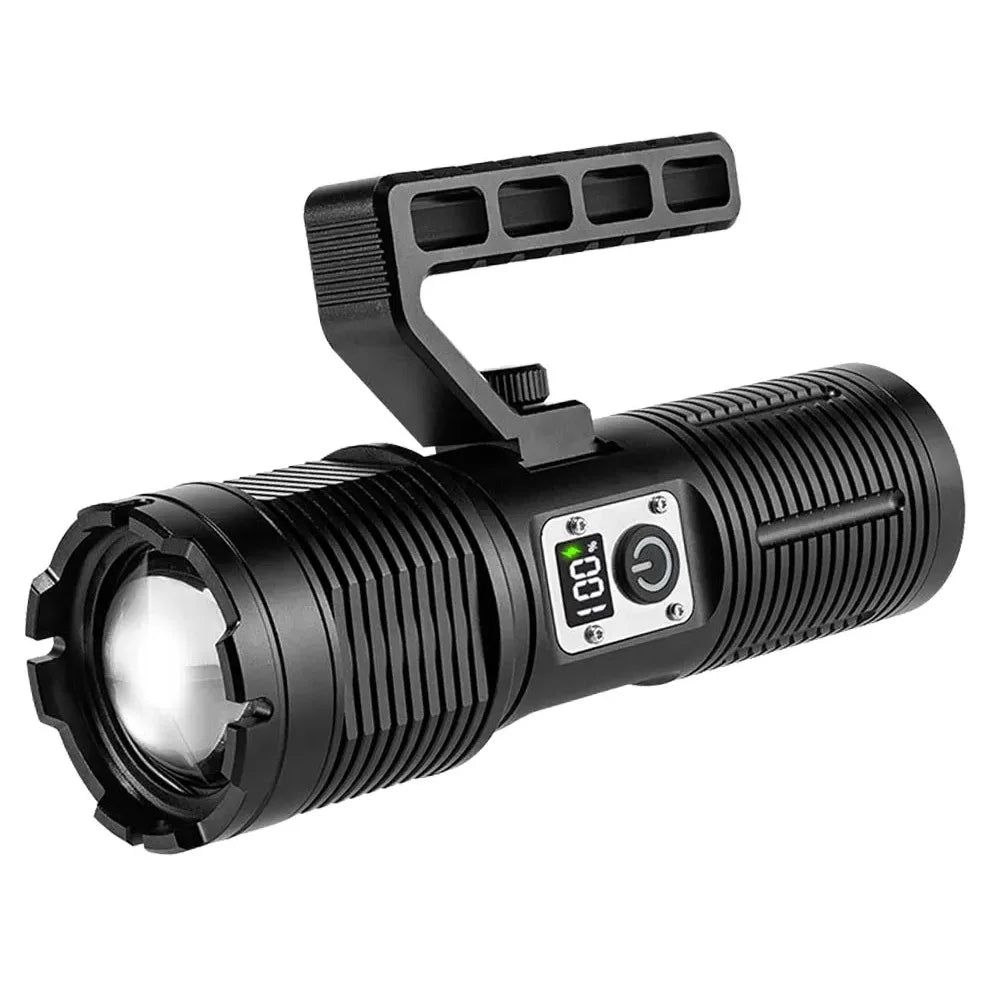 Super Bright Torch Light Big Linterna 1000 Lumens Zoomable Powerful High Power LED Flashlights Torches Rechargeable Waterproo