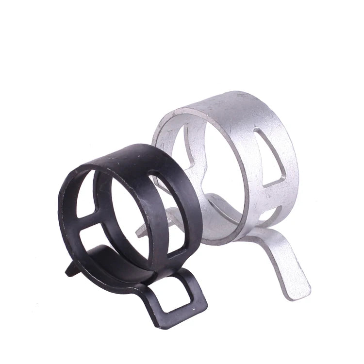 Black/Silver Dacromet or Yellow Zinc Plated Spring Loaded Suspension Automotive Flexible Hose Clips
