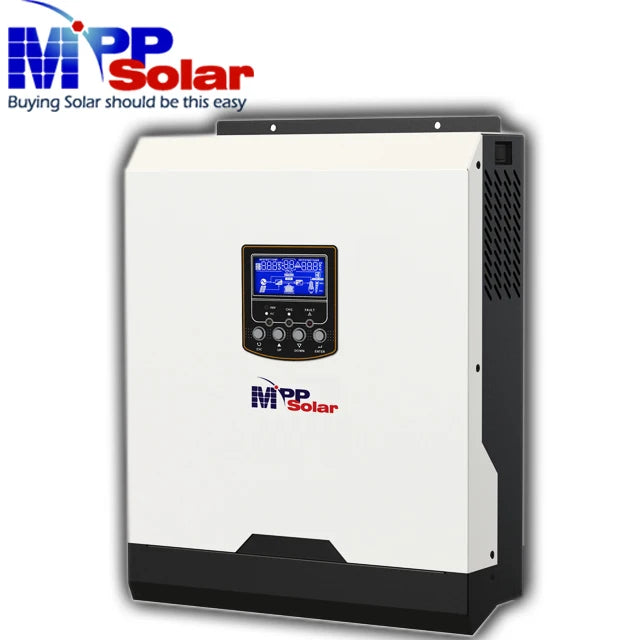 PIP3024MSE 3000W 24V 230V MPP Solar Inverter 40A Solar Charger 25A Battery Charger Pure Sine Wave Grid Single Phase AC 99% CE