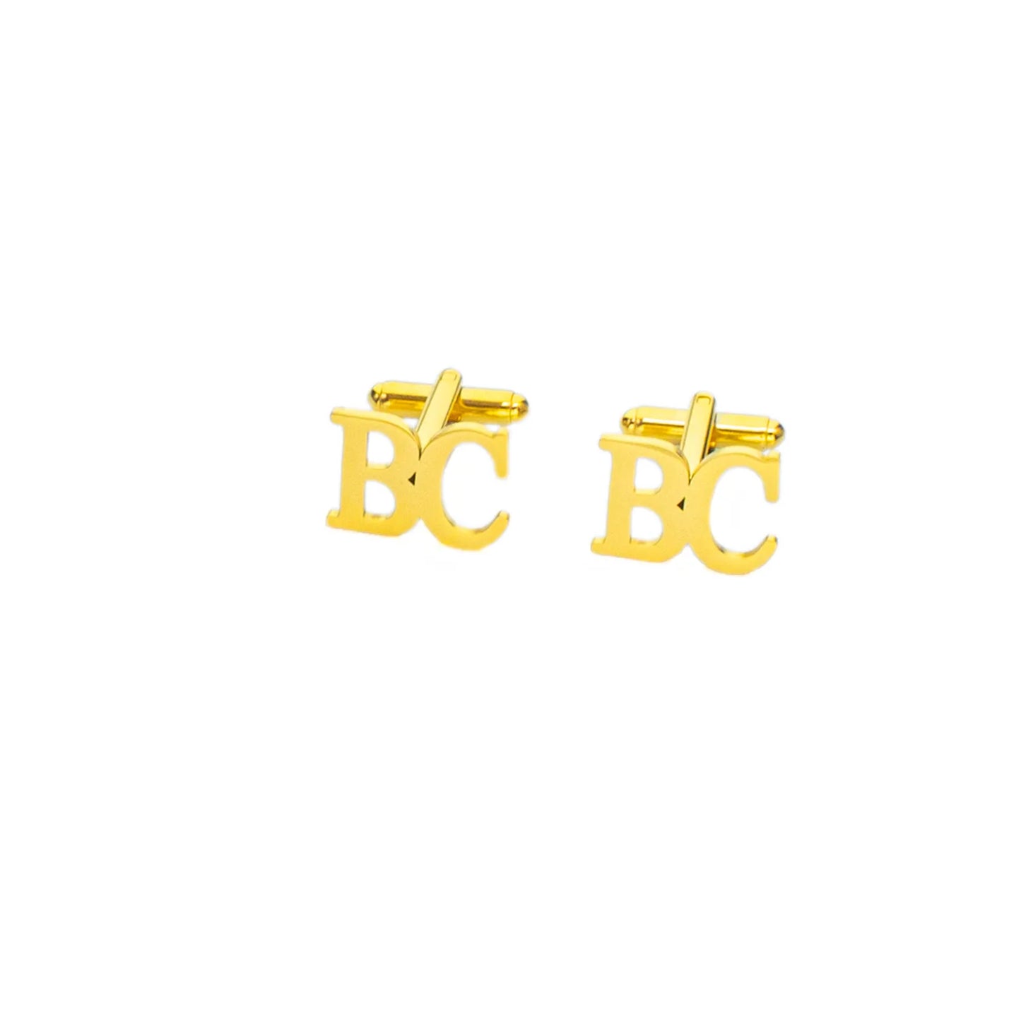 One Customized French Style Men's Suit Cufflinks Stainless Steel Custom Name Initials Cuff Links Men Gift