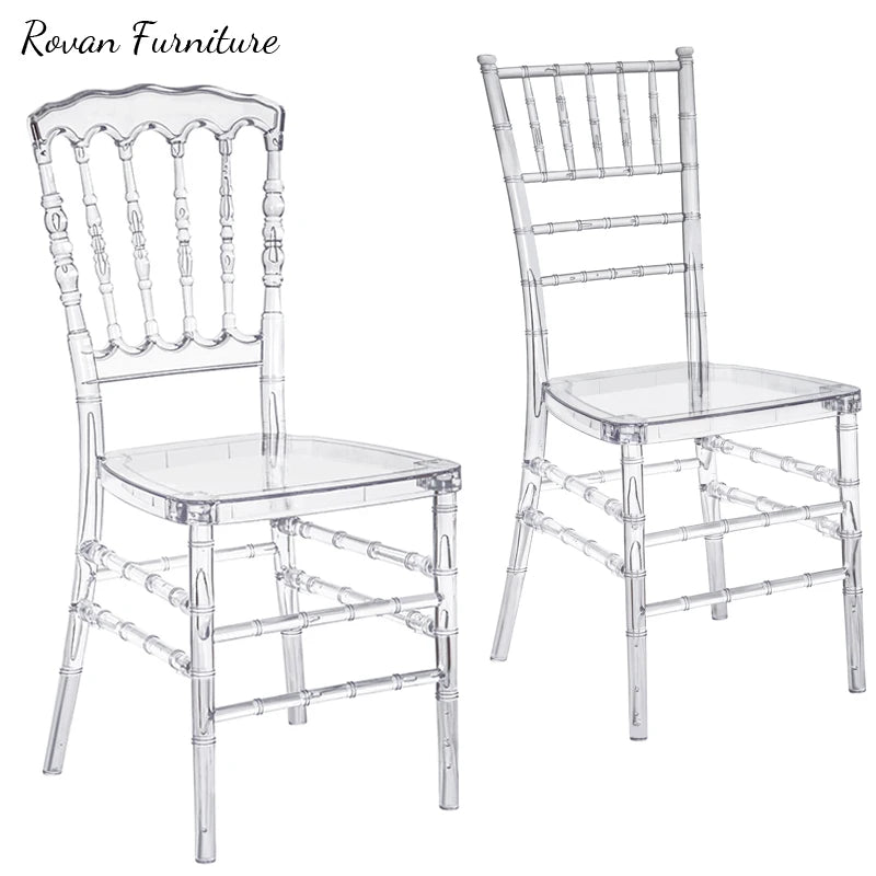 RTS TOP Wedding Chair for Guest  clear Bride and Groom Wedding Chair clear Plastic Chair
