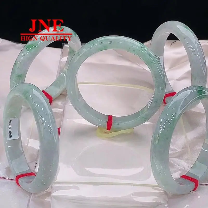 Natural Myanmar A- Type Jade Bright Color No Crack Positive Circle Jade Bracelet Wholesale