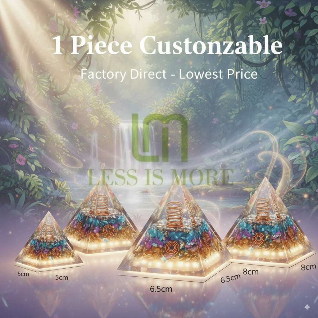 OEM Customizable 60pcs 5cm Polished Orgone Crystal Pyramids Spiritual Energy Healing Meditation Gift Supplier Direct Christmas