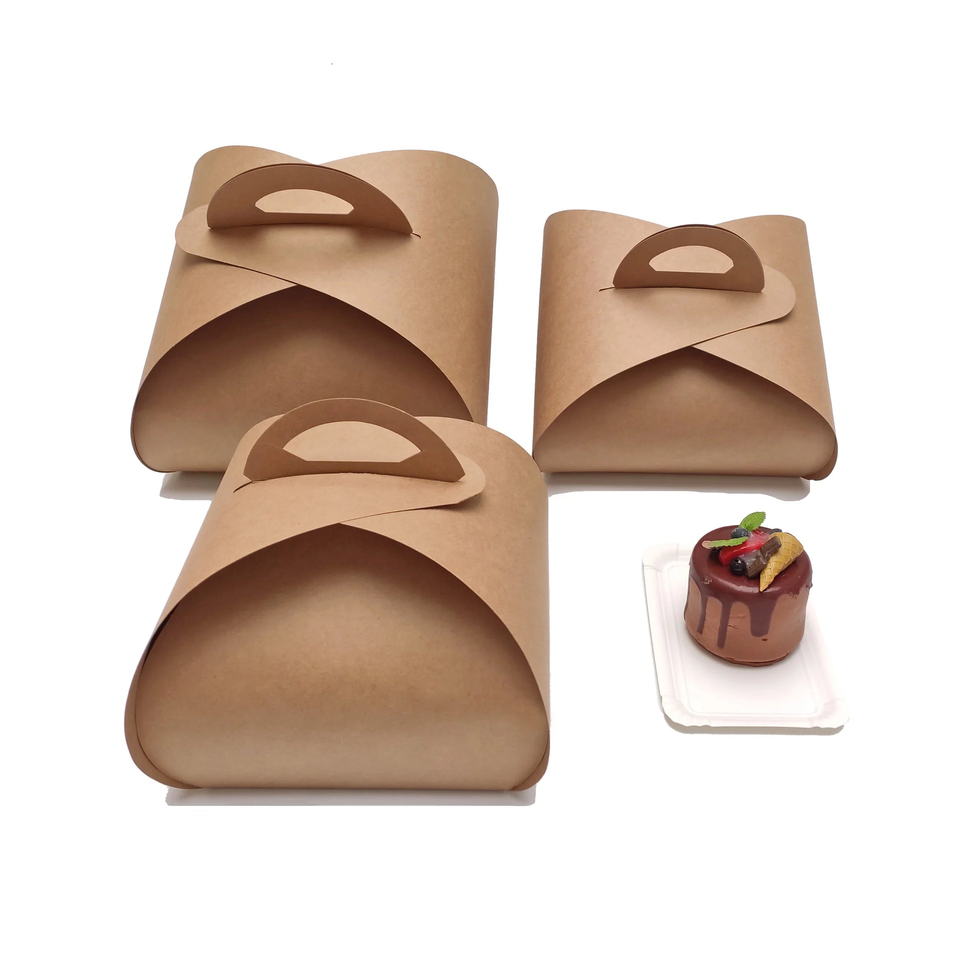 Terrax China Supplier Wholesale High Quality Eco-friendly Biodegradable Cake Packaging Kraft Embossing Matt Lamination Folder