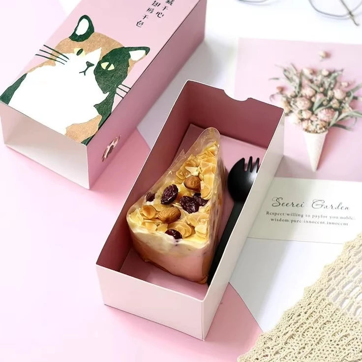 Factory Direct Bakery Paper Box Packaging Christmas Cookie Box for Slice Cake 12 Macarons Cupcakes Chewing Gum Sushi