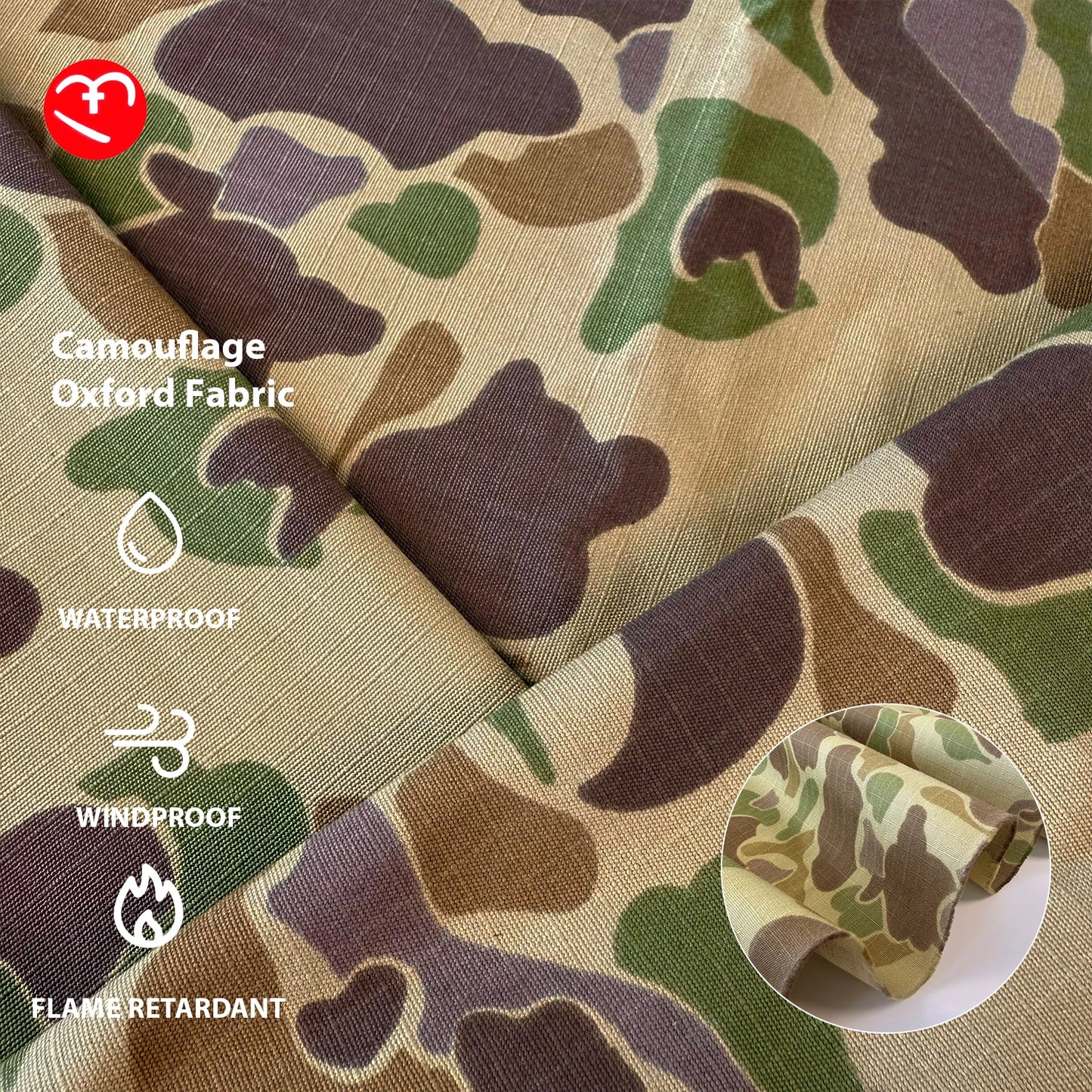 Duck Hunting Jungle Camouflage Fabric TC 65% Polyester 35% Cotton Plaid Fabric Waterproof Ripstop for Tactical Outdoor Clothes