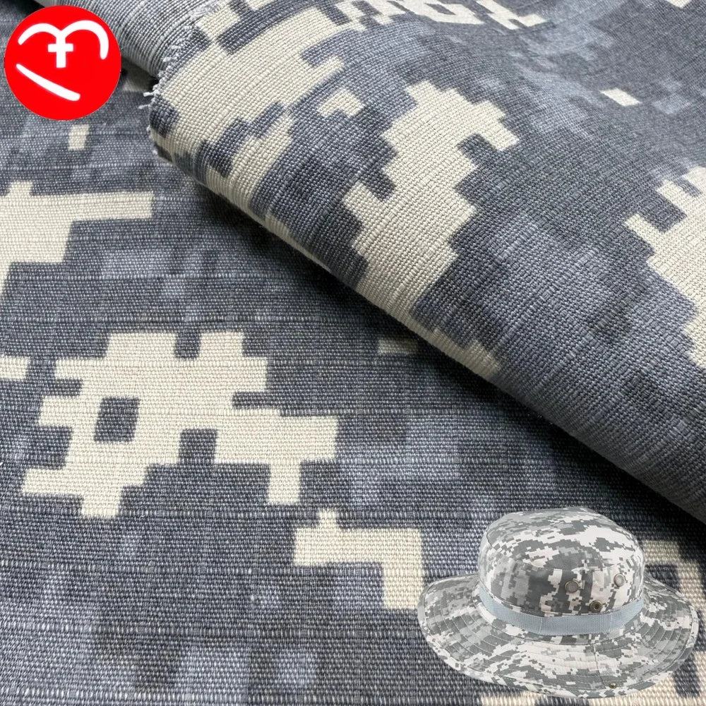 Stock ACU Camouflage Printed Fabric Nylon Cotton Plaid NYCO Waterproof Ripstop Infrared-Proof Fabric for Tactical Outdoor