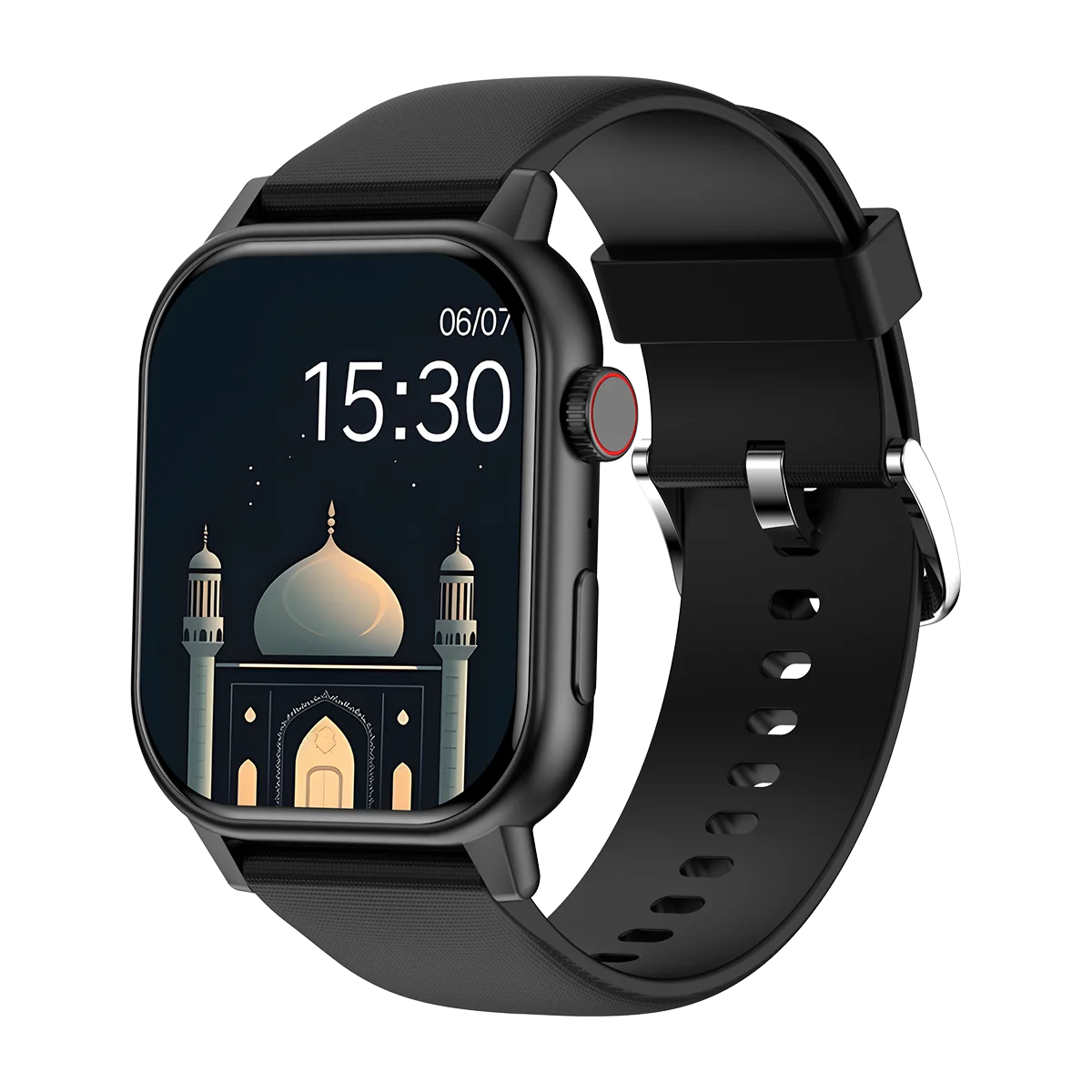 Muslim Waterproof IP67 Smartwatch Quran Music AI Voice Assistant Remote Control IOS Operation IPS Alarm 2.0-inch 320mAh Silicone