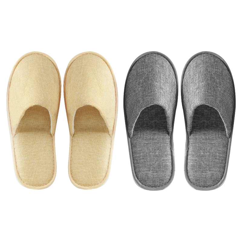 Low MOQ Simple Luxury Disposable Hotel Slippers Customizable Soft Comfortable Bottom for Home & Room Use