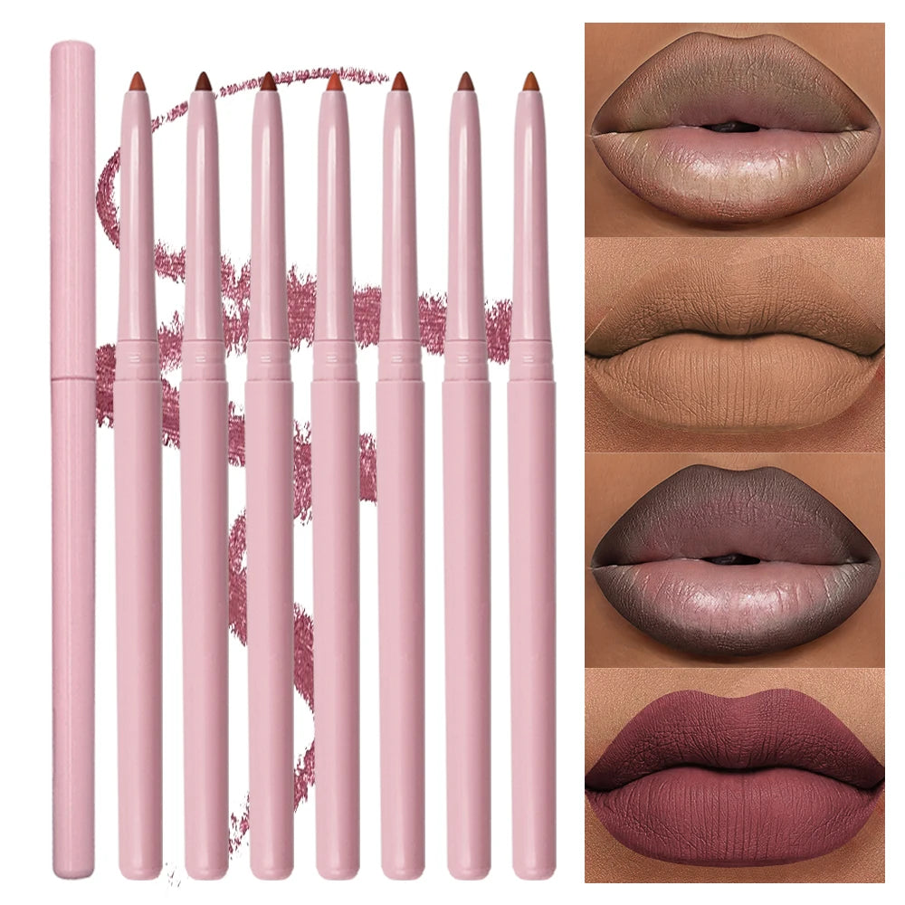 Wholesale Lip Liner Custom Long Lasting Water Proof Dark Brown Twist up Cruelty Free Creamy High Pigment Smooth Lip Liner