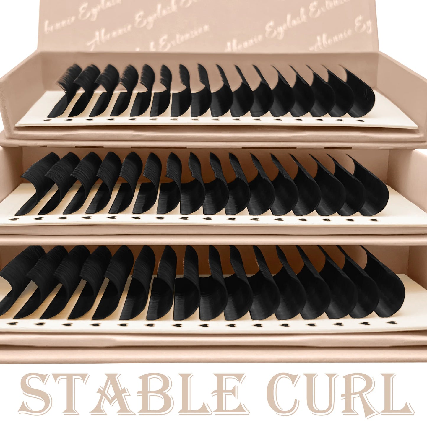 Abonnie Dark Cashmere Lash Trays Matte Black Faux Mink Lash Extensions Volume Trays Wholesale Fluffy Individual Lashes