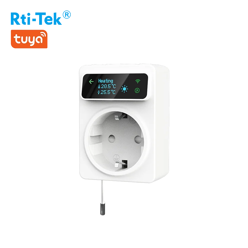 Rti-Tek TP6W Wi-Fi Smart OLED Thermostat Socket 16A Cooling Heating Temperature Controller 2-Year Warranty Floor Heating Parts