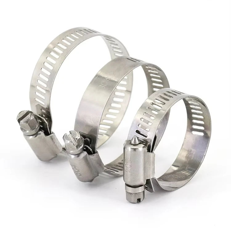 Wholesale Customized Size 304 German Type Stainless Steel Hose Clamp Heavy Duty in Metric System